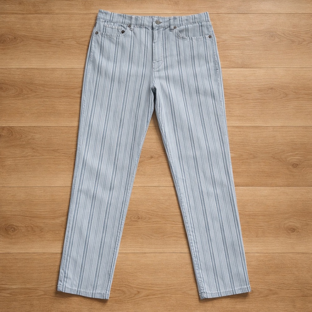 American Eagle Outfitters Light Blue Stretch Striped Jeans